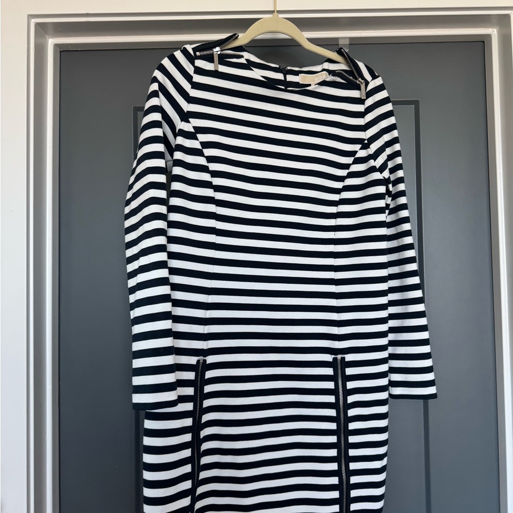 MICHAEL Michael Kors Navy and White Striped Top